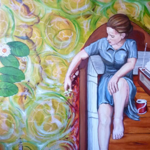 Daydreaming. Oil on canvas. W.31” H.41” D.1.5” £3000.